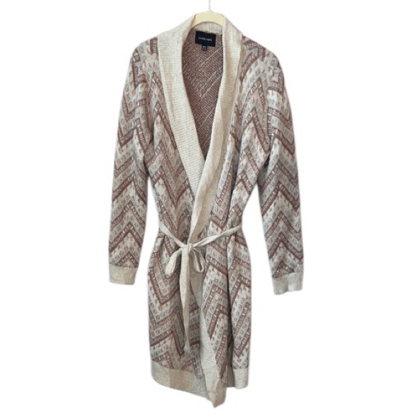 La Fee Verte Sweaters - Anthropologie La Fee Verte Chevron Zig Zag MetallicLong Cardigan Size M/L